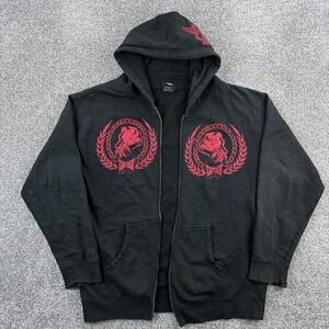 Vintage Y2K Tapout Kimbo Slice Hoodie Mens Large Black Full Zip Hoodie MMA Fight